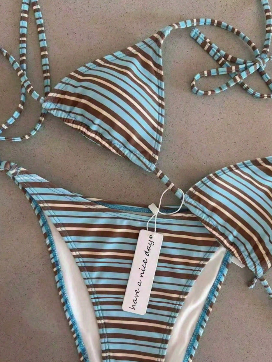 Women's triangle bikini with classic polka dot pattern StylebySassy