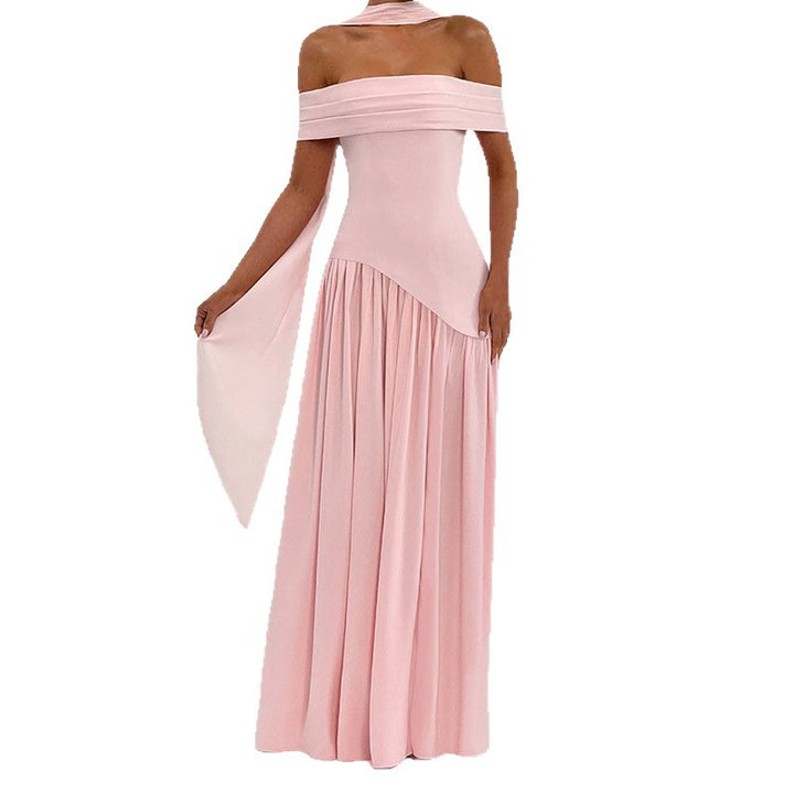 Women Off-Shoulder Maxi Dress with High Slit StylebySassy