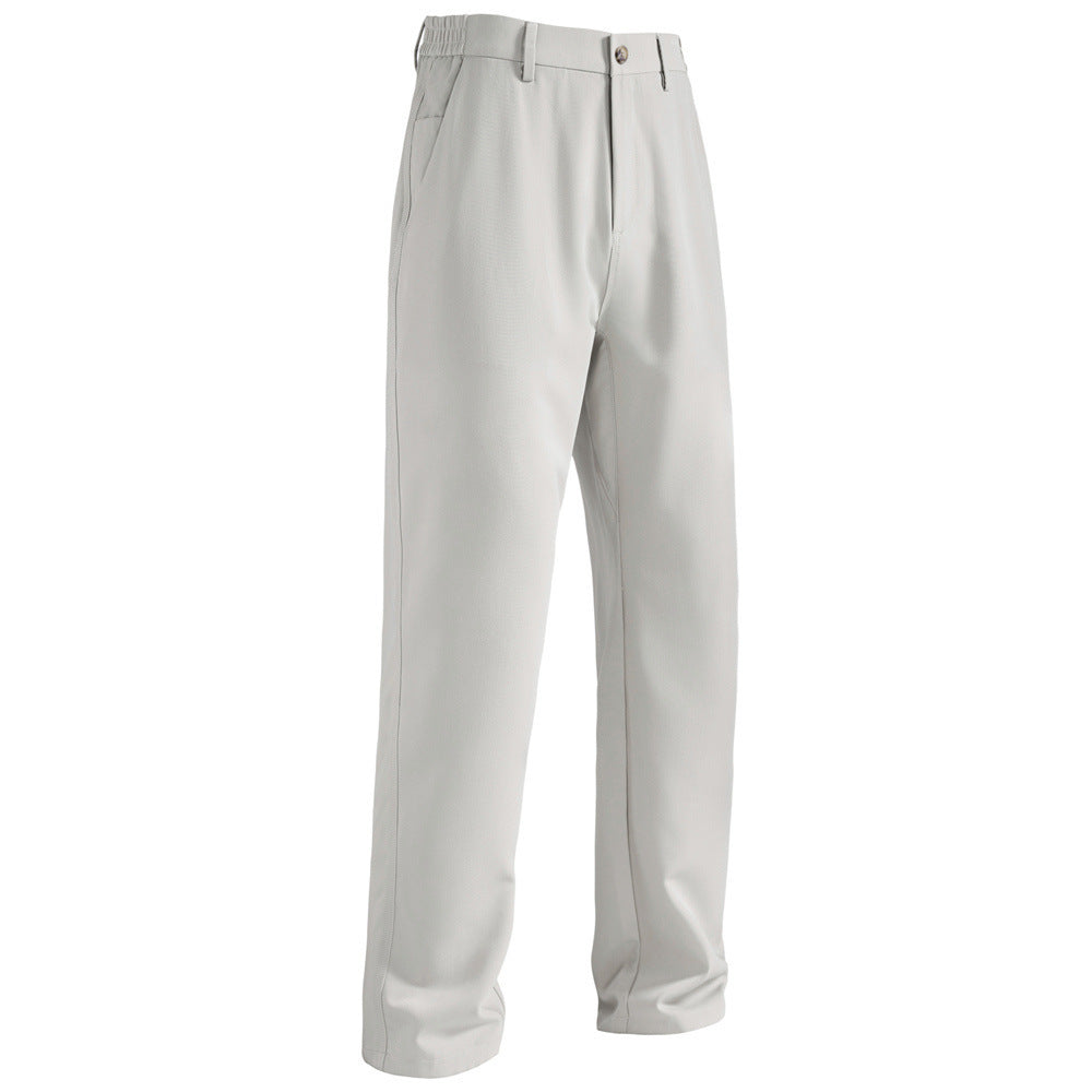 Men's straight-cut comfort chino pants with elastic waistband StylebySassy