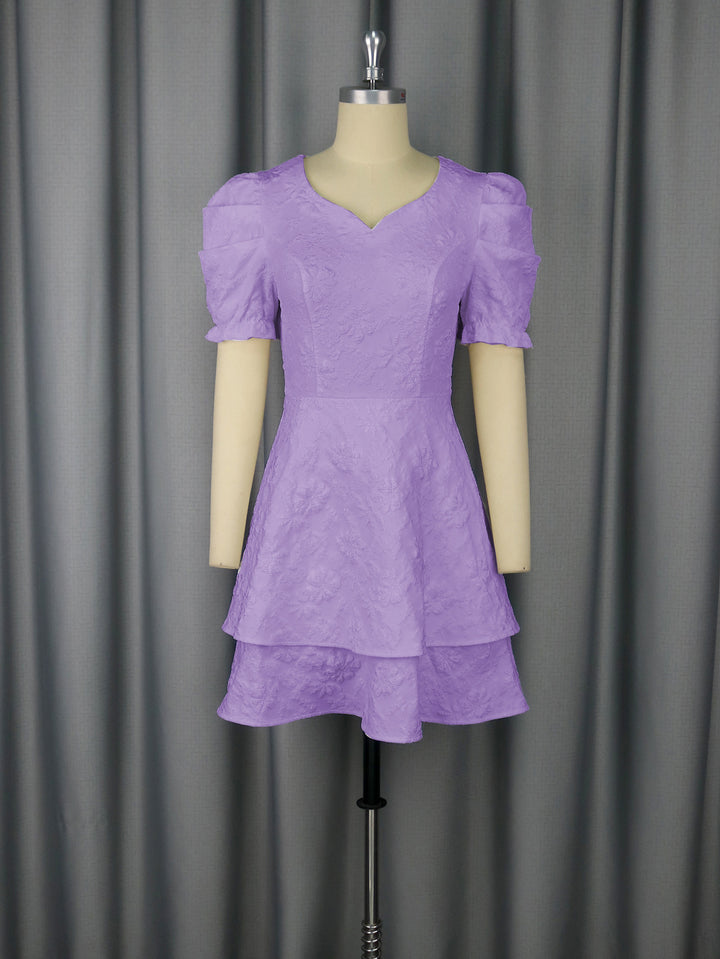 Women's romantic short sleeve dress with tiered skirt StylebySassy
