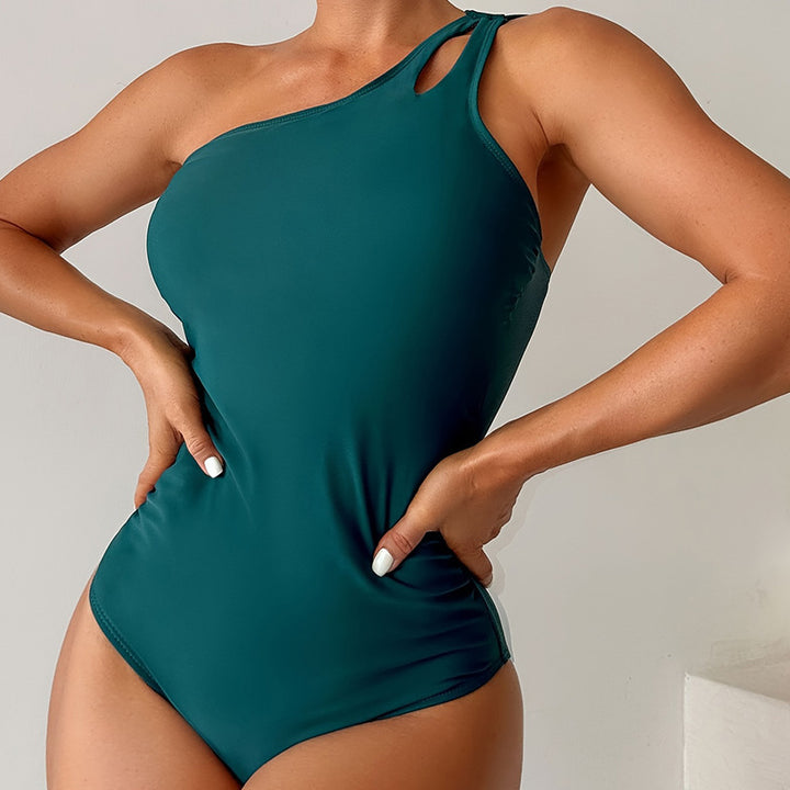 Women's one-piece swimsuit with asymmetrical design StylebySassy