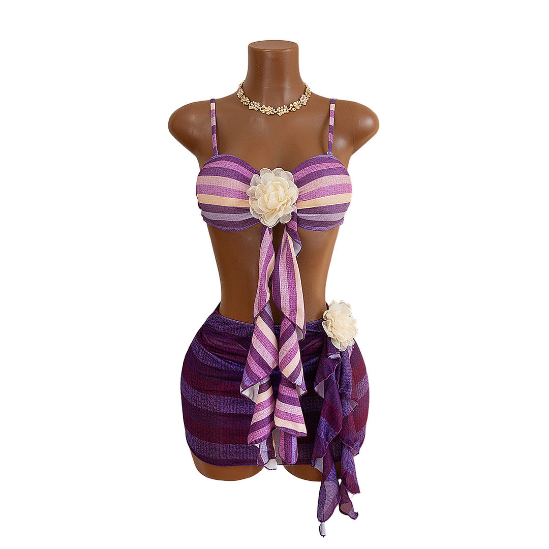 Ladies Bandeau Bikini with sophisticated wrap skirt StylebySassy