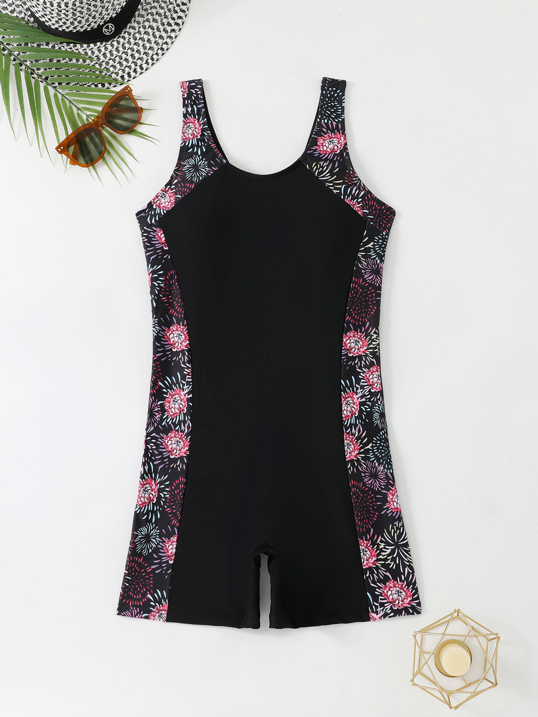 Women's Sporty One-Piece Swimsuit with Dynamic Gradient StylebySassy