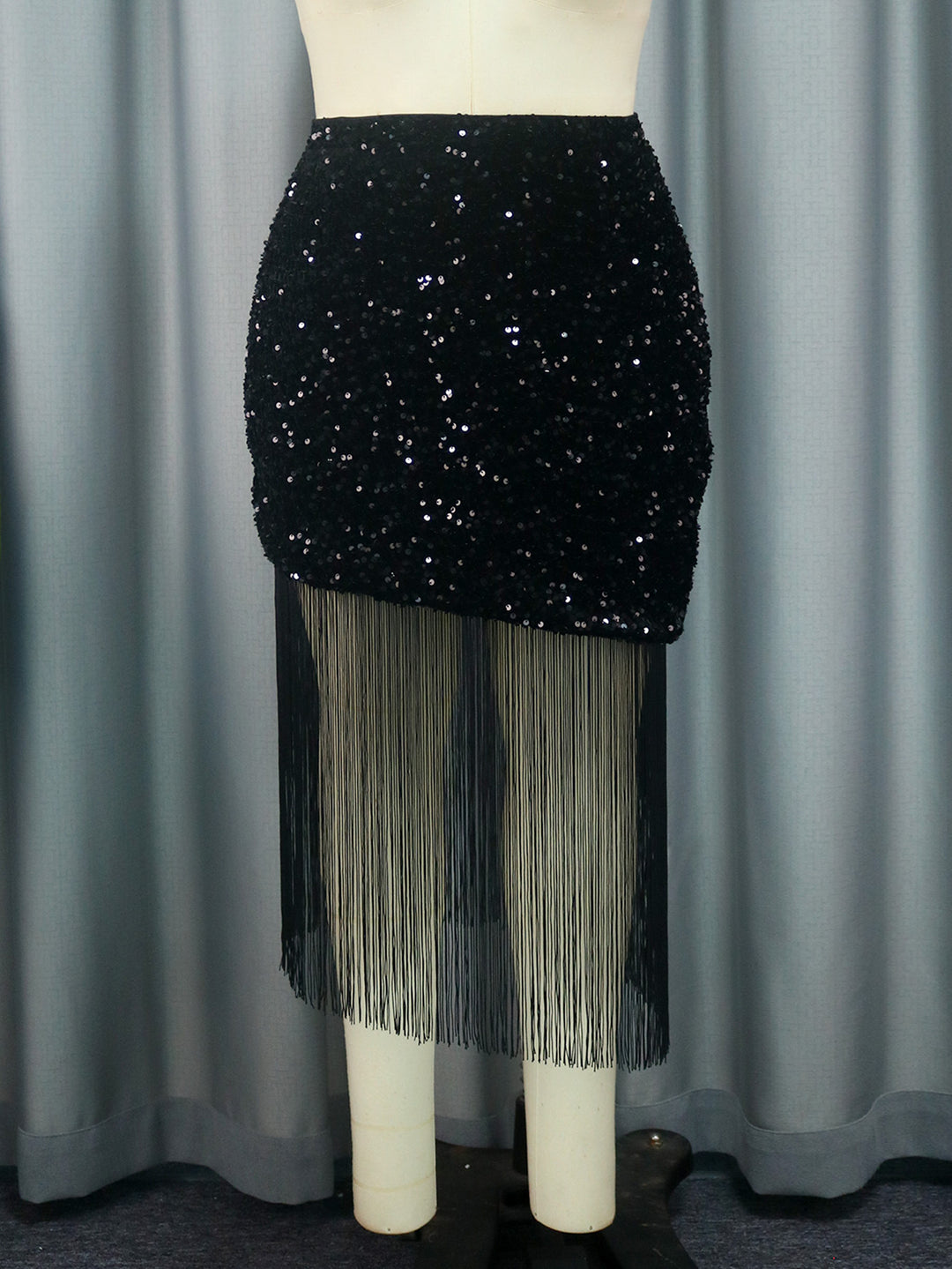Ladies glamorous skirt with sequins and fringes StylebySassy