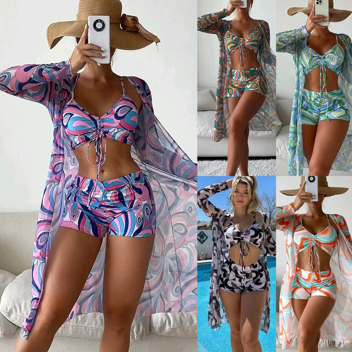 Women's Beach Set with Fashionable Wrap Design StylebySassy