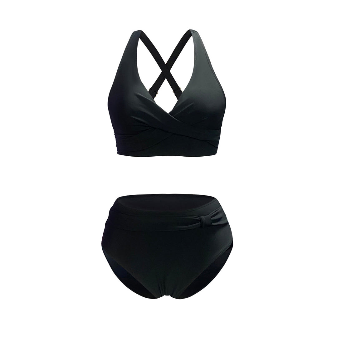 Women's sporty bikini set with trendy cut and modern graphic design StylebySassy