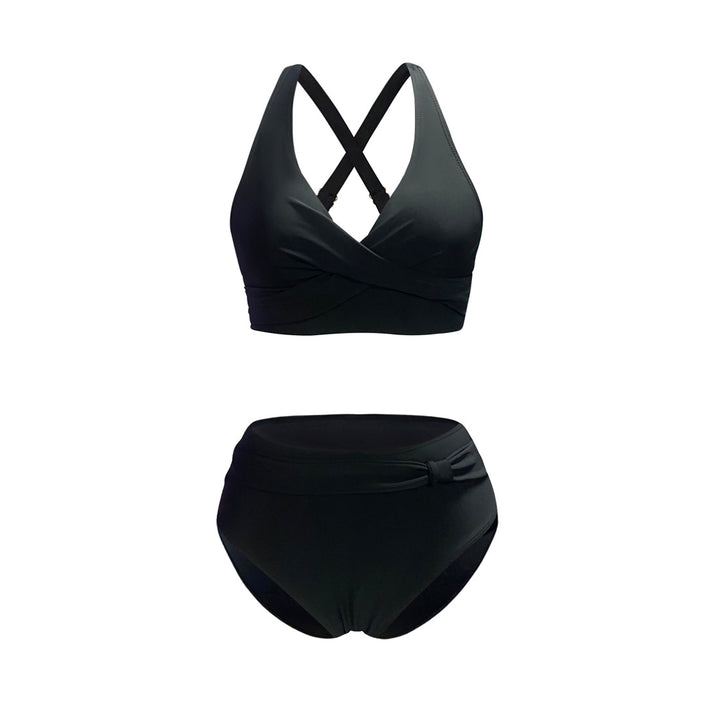 Women's sporty bikini set with trendy cut and modern graphic design StylebySassy