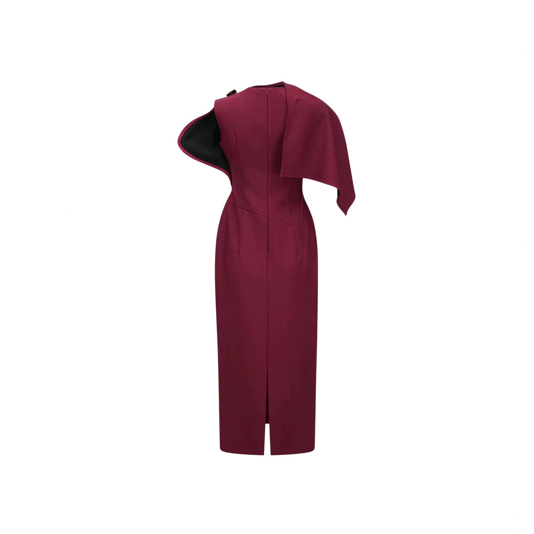 Women Elegant Evening Dress with Off-Shoulder Design and Sophisticated Draping StylebySassy