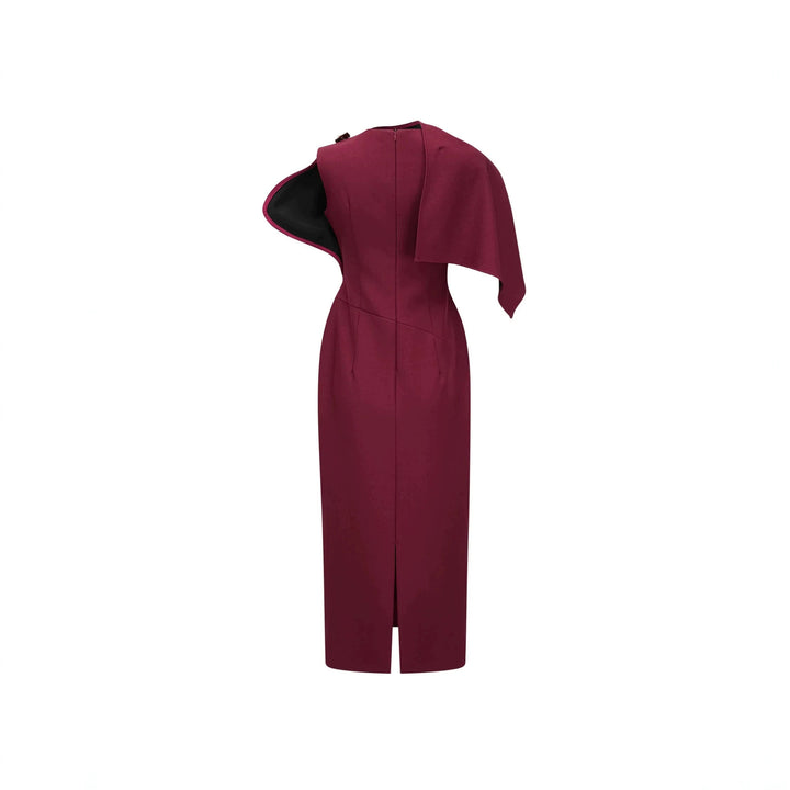 Women Elegant Evening Dress with Off-Shoulder Design and Sophisticated Draping StylebySassy