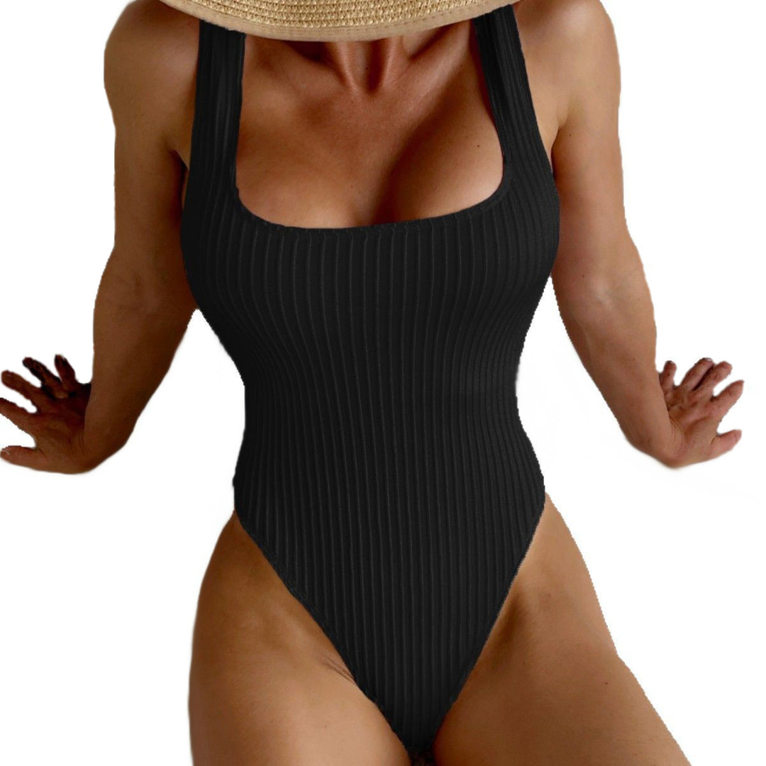 Women's One-Piece Swimsuit with Shaping Ribbed Design StylebySassy