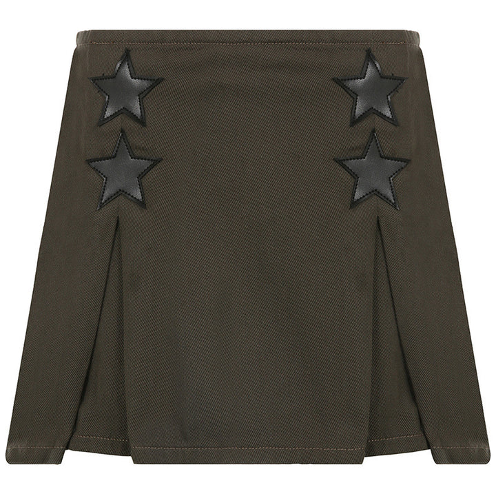 Women’s short skirt with stylish star appliqués StylebySassy