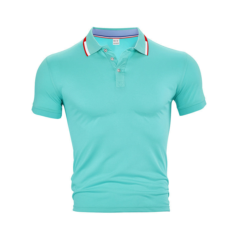 Men's slim fit functional polo with moisture-regulating technology and ribbed collar StylebySassy