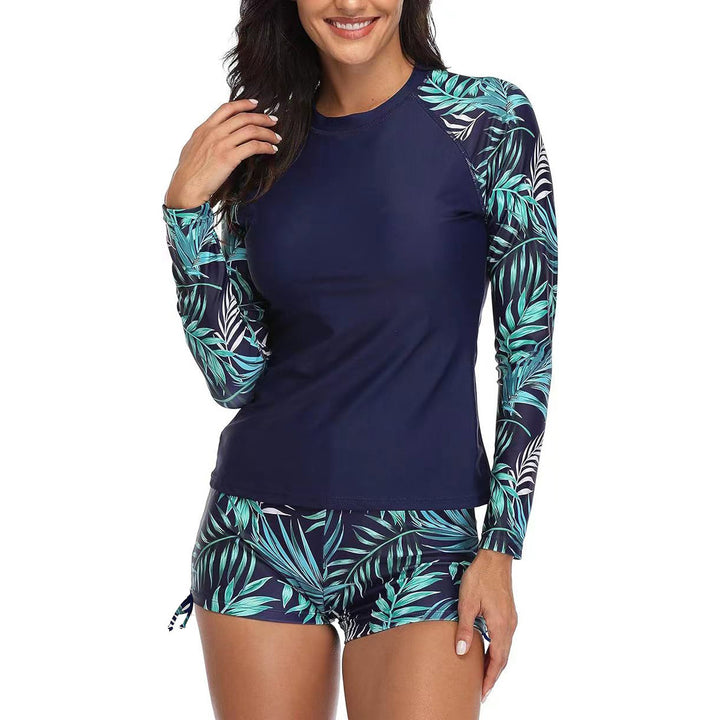 Women’s Sporty Rashguard with Floral Design StylebySassy