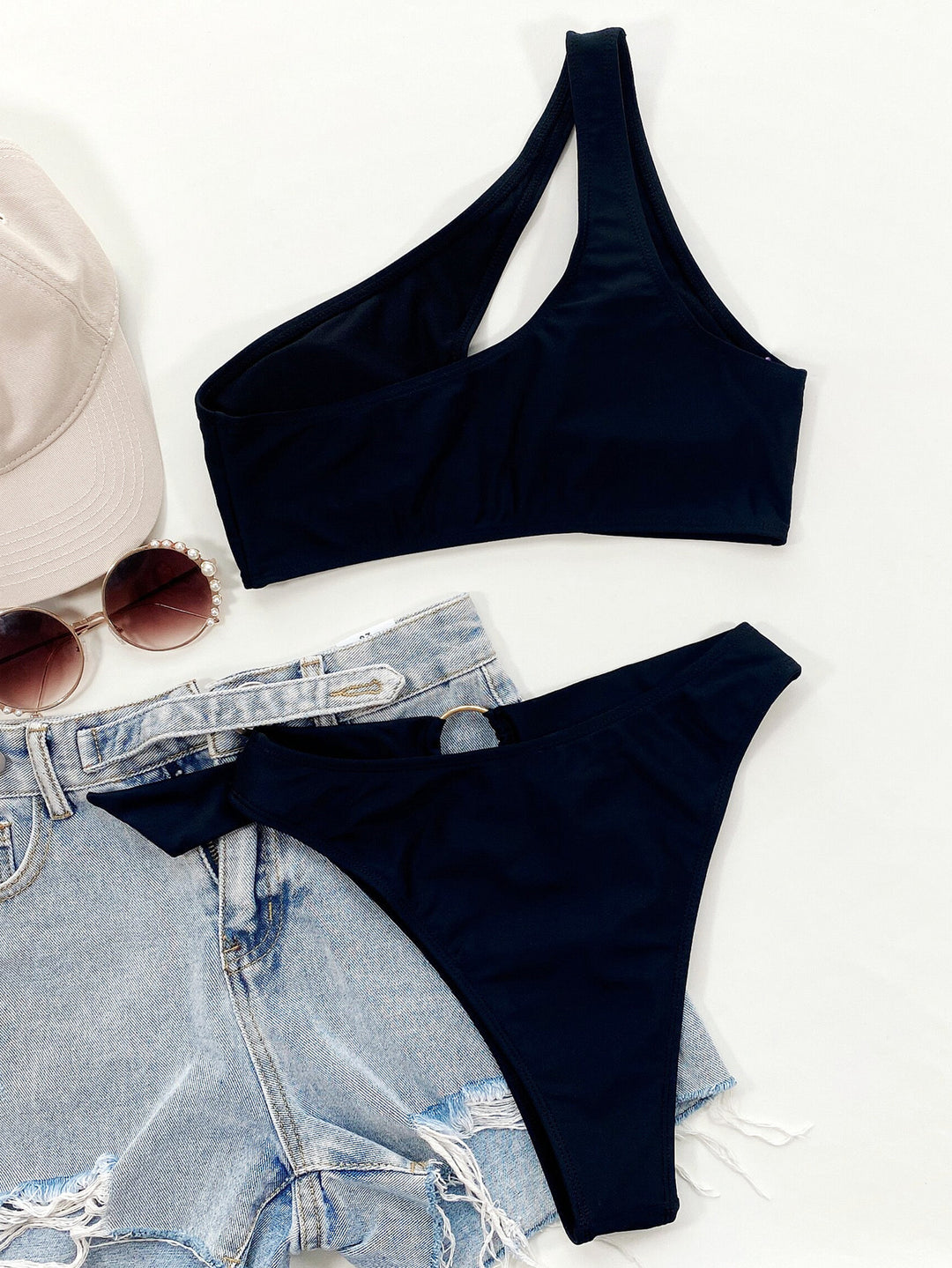 Ladies high-cut bikini set with elegant ring detail StylebySassy
