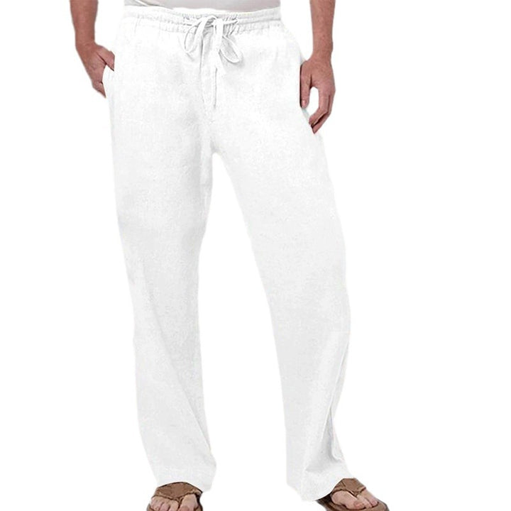 Men's soft lounge pants made of cotton jersey with elastic drawstring waistband and side pockets StylebySassy