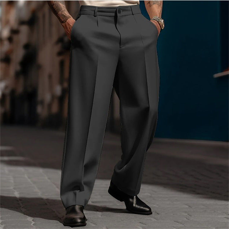Men's classic suit trousers with high waist and wide legs StylebySassy