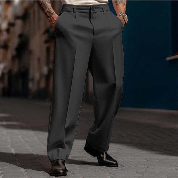 Men's classic suit trousers with high waist and wide legs StylebySassy