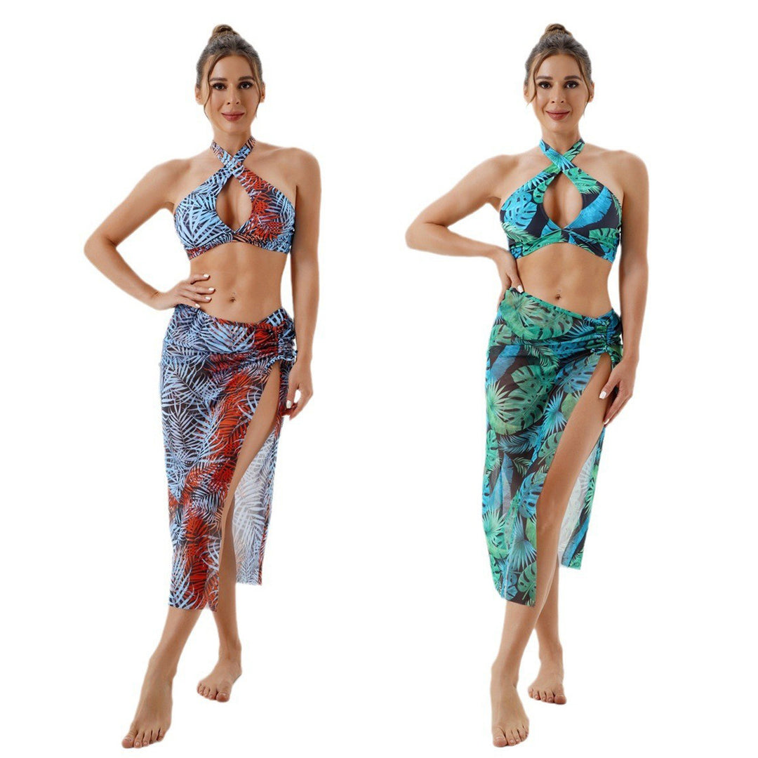 Women’s Fashionable Bikini with Transparent Beach Pareo StylebySassy