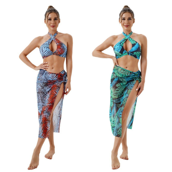 Women’s Fashionable Bikini with Transparent Beach Pareo StylebySassy