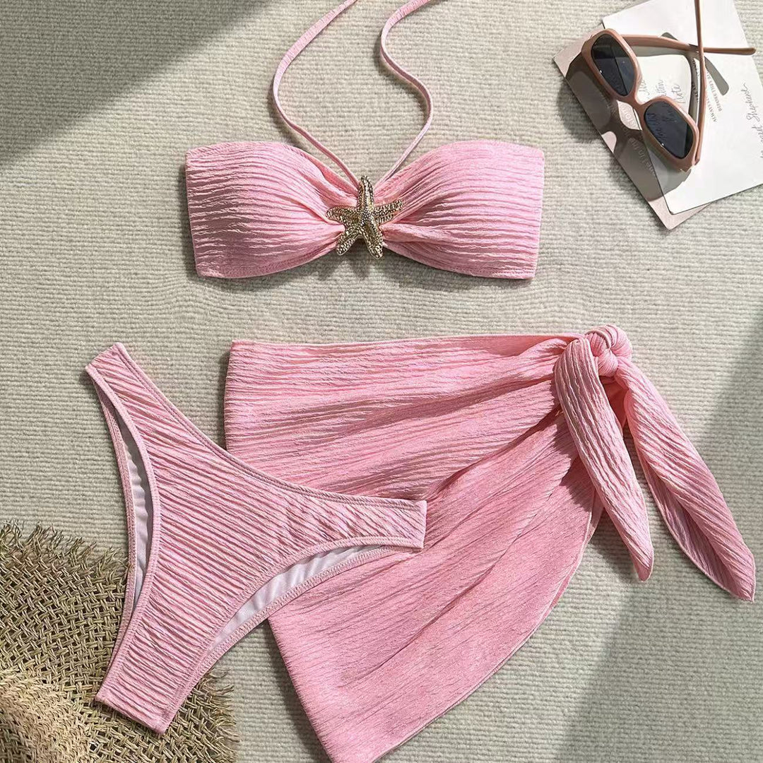Ladies bandeau bikini with stylish wrap towel StylebySassy