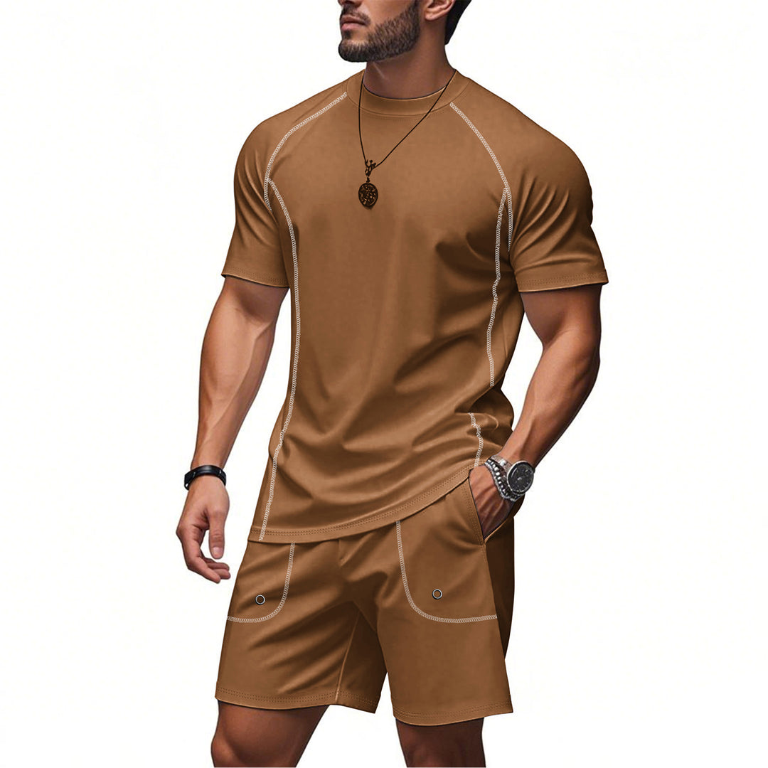 Men's sporty two-piece set made of breathable functional jersey with raglan sleeves StylebySassy