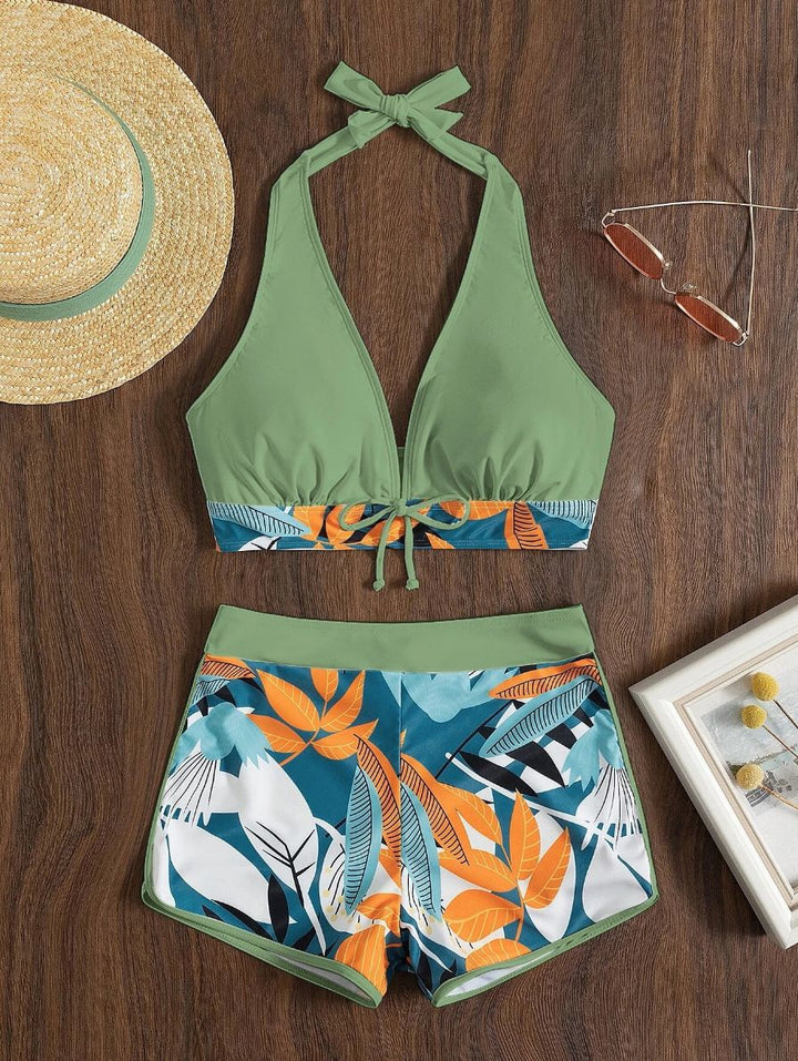 Women’s Sporty Bikini Set with Floral Design StylebySassy