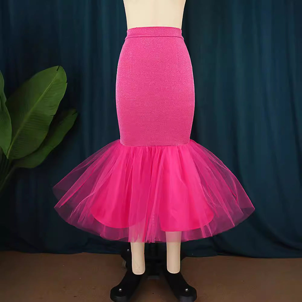 Women Elegant Tulle Skirt with Voluminous Hem StylebySassy