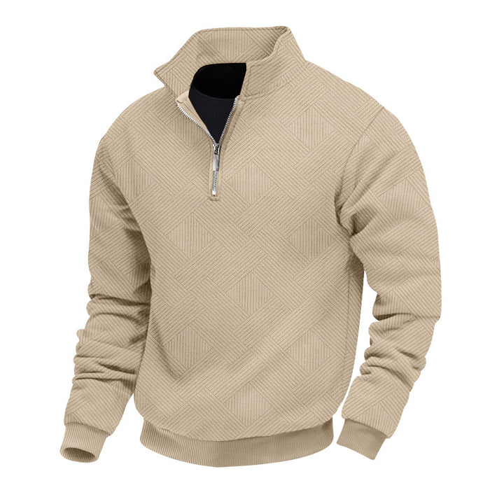Men's structured troyer with half zip and standing collar StylebySassy
