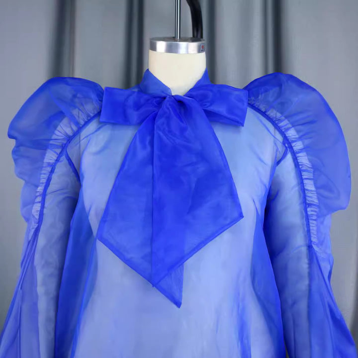 Women's elegant top with voluminous ruffled sleeves StylebySassy