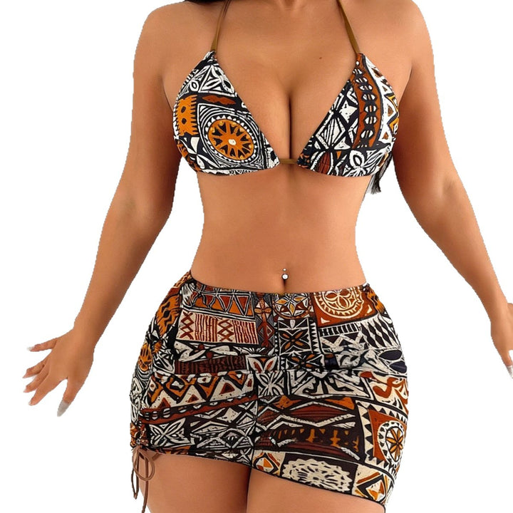 Ladies Triangle Bikini with adjustable wrap skirt StylebySassy