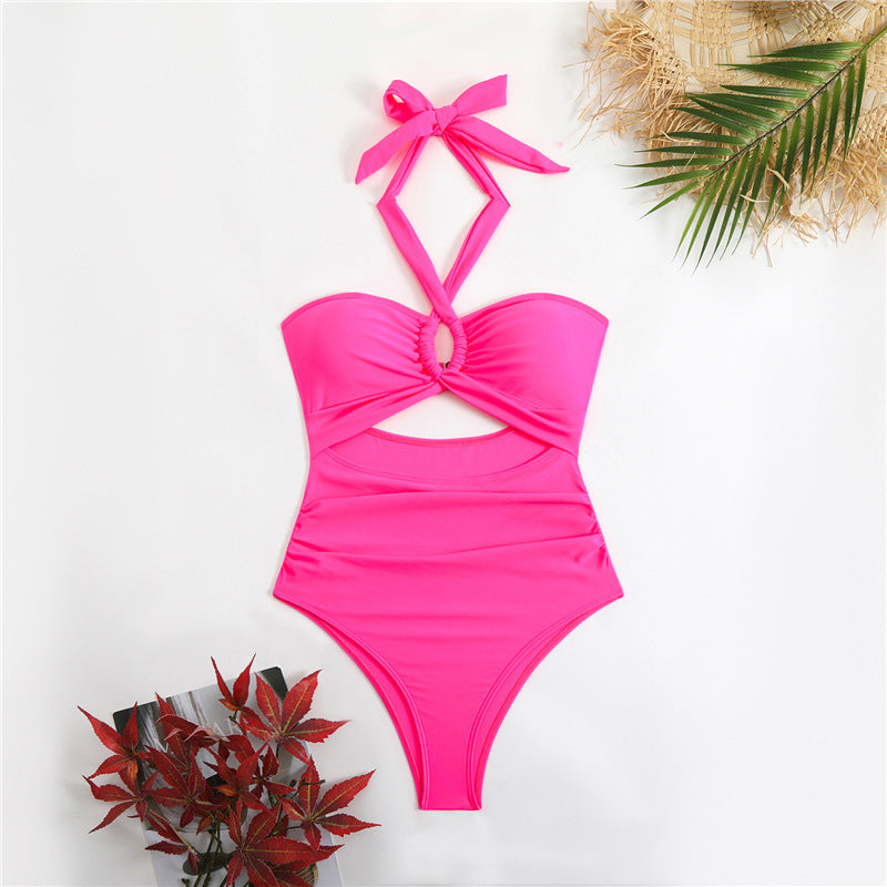 Women's one-piece swimsuit with playful wrap design StylebySassy