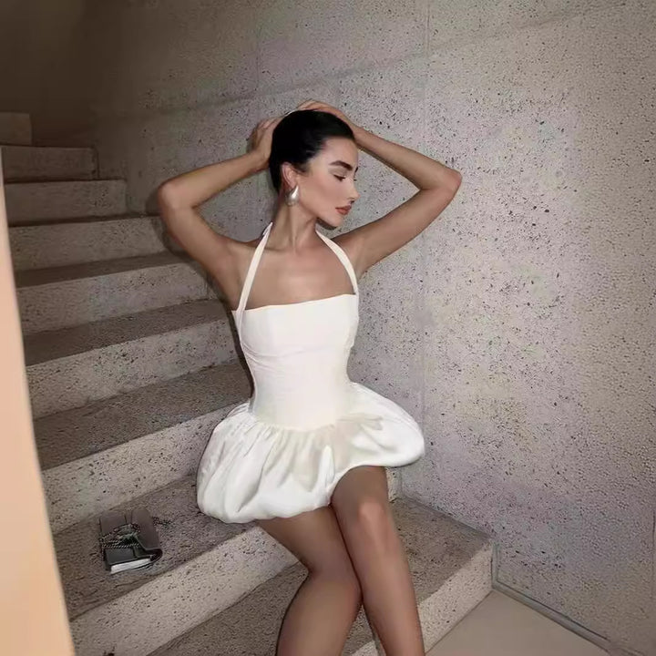 Women airy summer dress with off-shoulder design StylebySassy