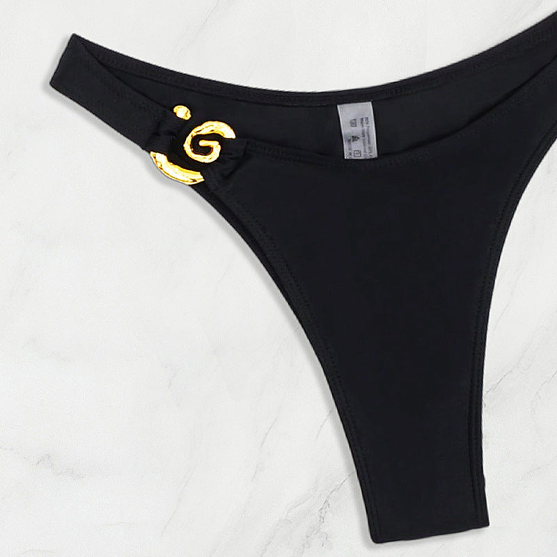 Ladies Bikini with elegant gold details StylebySassy