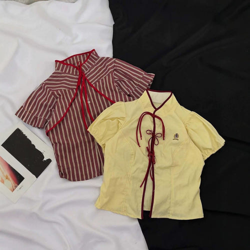 Women's Fashion Blouse with High Neck and Decorative Ruffles