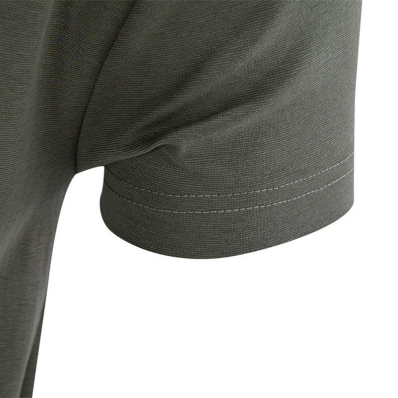 Men's nano classic cotton jersey round neck shirt with reinforced collar StylebySassy