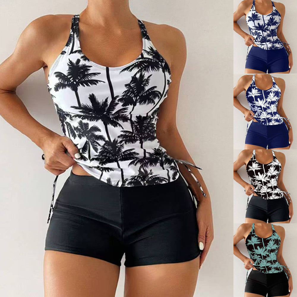 Ladies tankini with adjustable straps and casual shorts StylebySassy