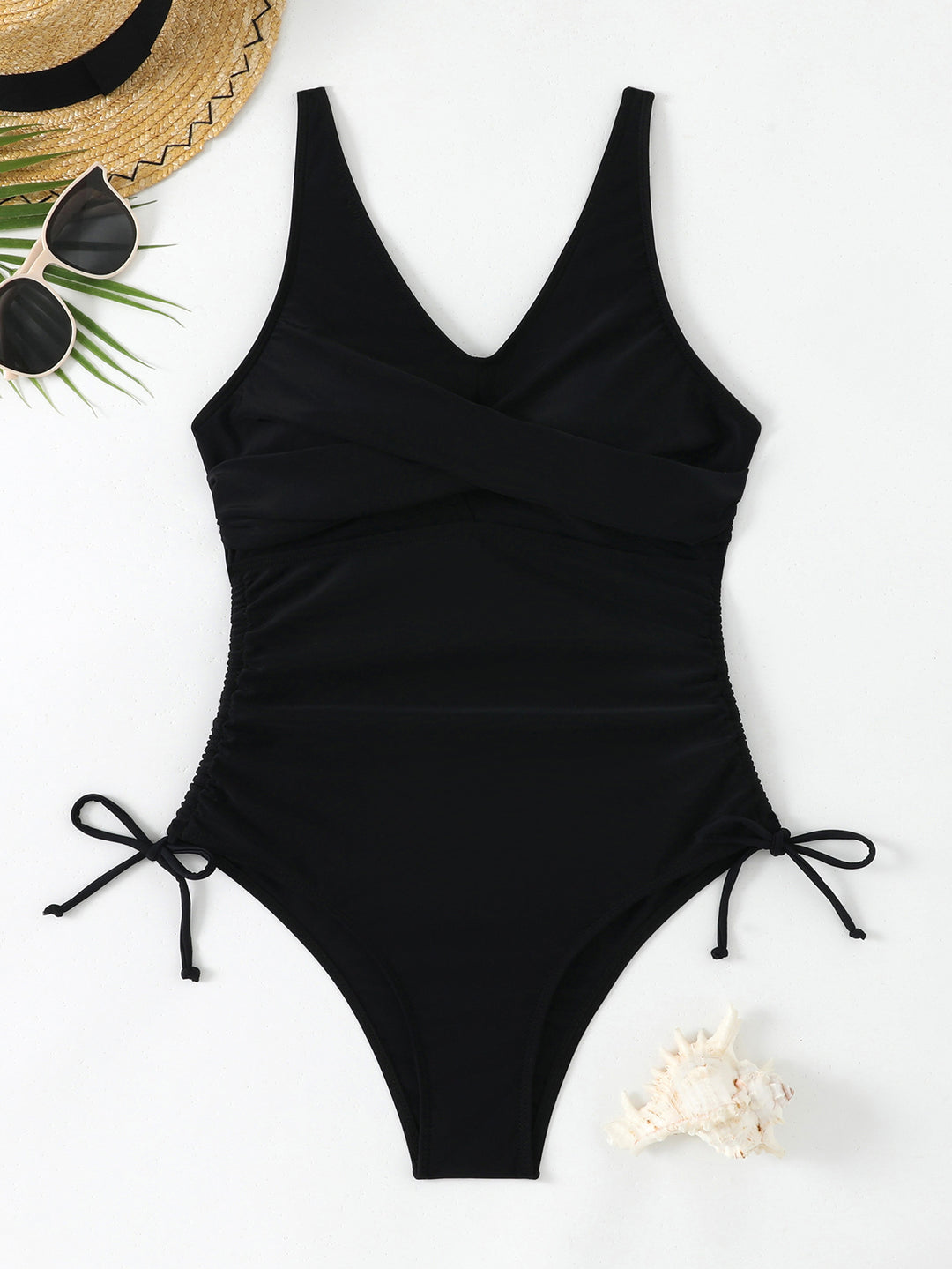 Women High-quality One-piece Swimsuit with Flattering Wrap Design StylebySassy