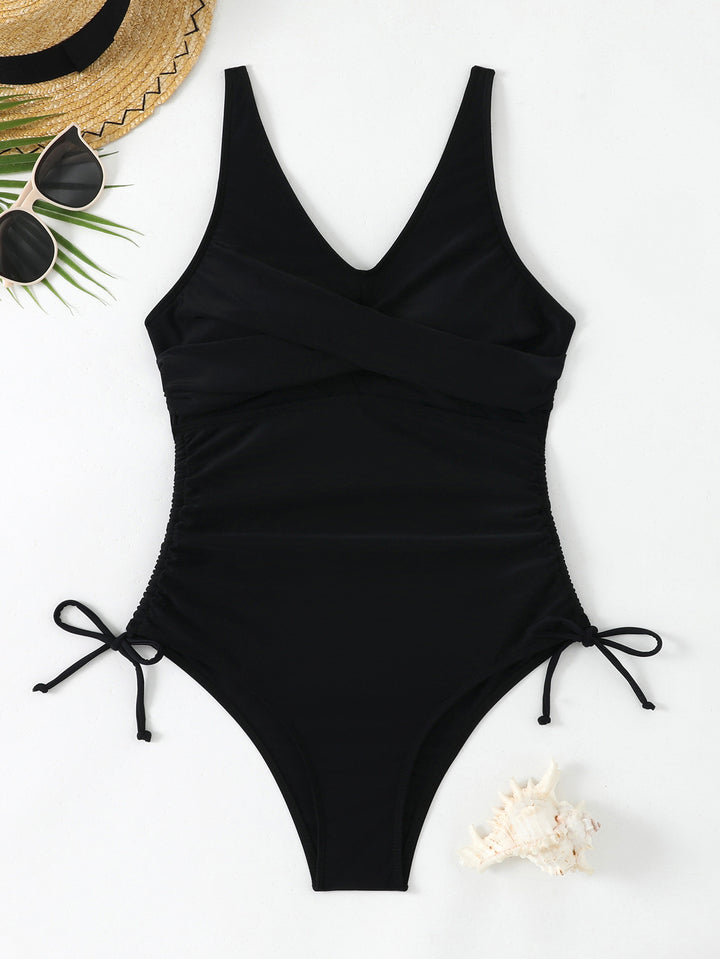 Women High-quality One-piece Swimsuit with Flattering Wrap Design StylebySassy