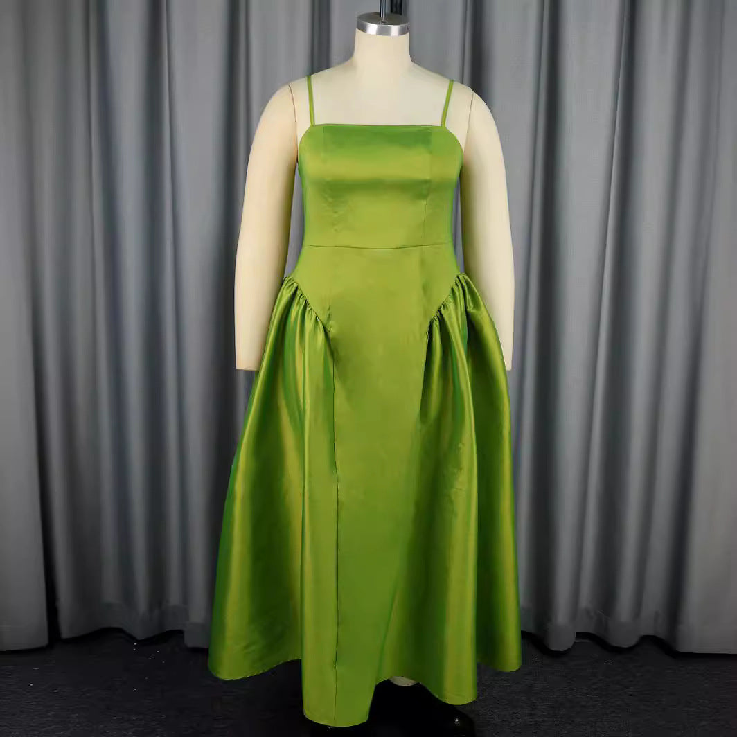 Women Elegant A-Line Maxi Dress with Generous Skirt