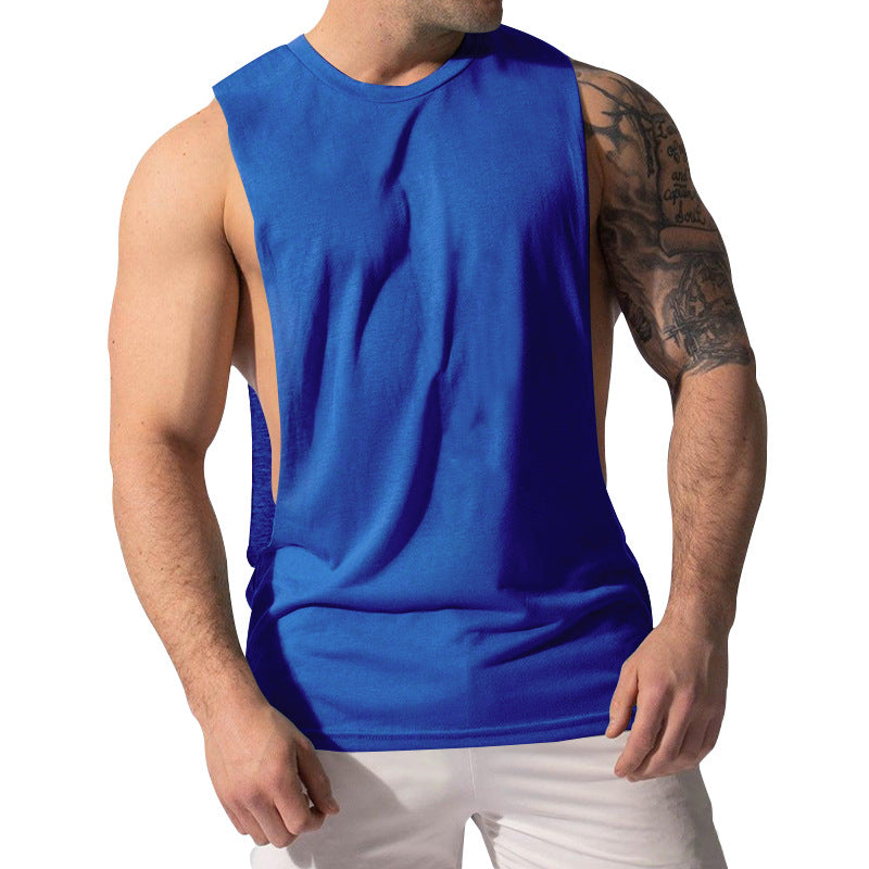 Men's muscle shirt with extra deep arm openings and breathable cotton blend StylebySassy