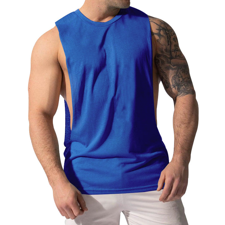Men's muscle shirt with extra deep arm openings and breathable cotton blend StylebySassy