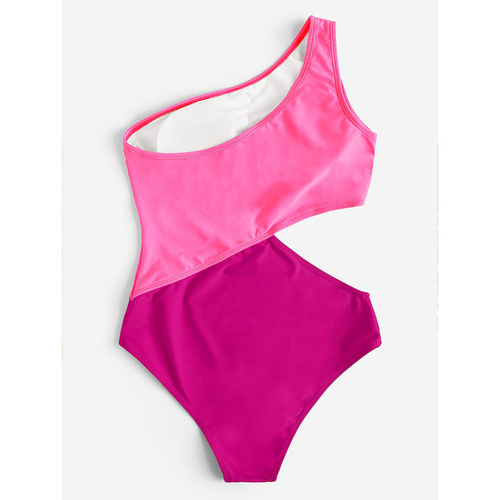 Women’s one-piece swimsuit with asymmetric top and modern cut StylebySassy