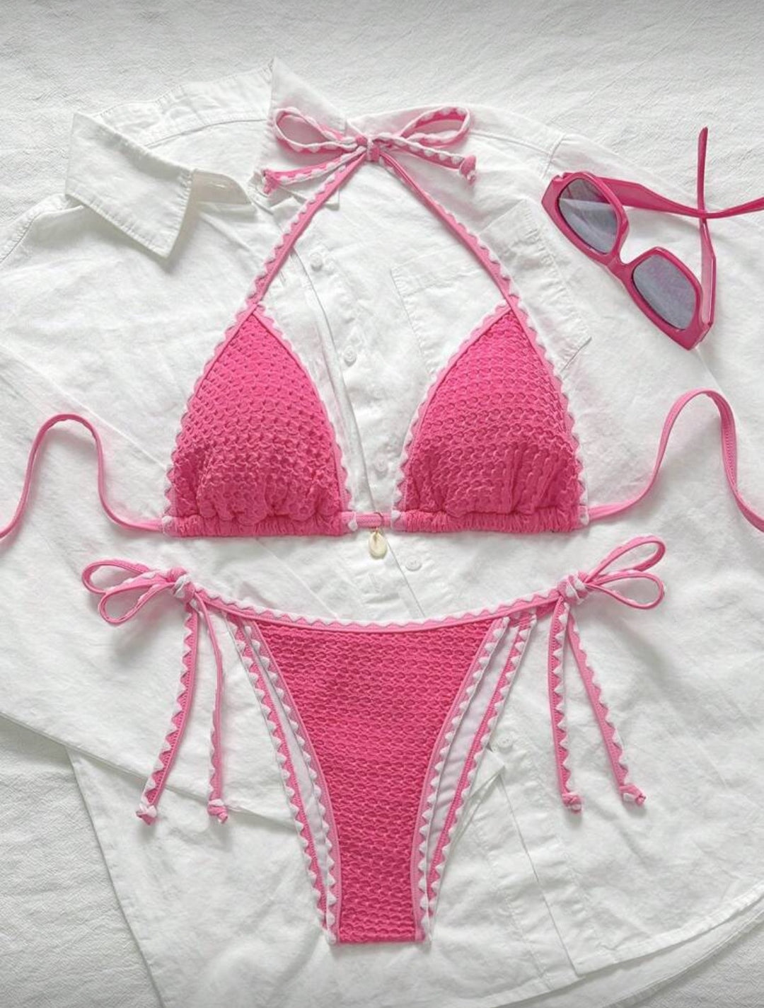 Women Triangle Bikini with Ruffles StylebySassy