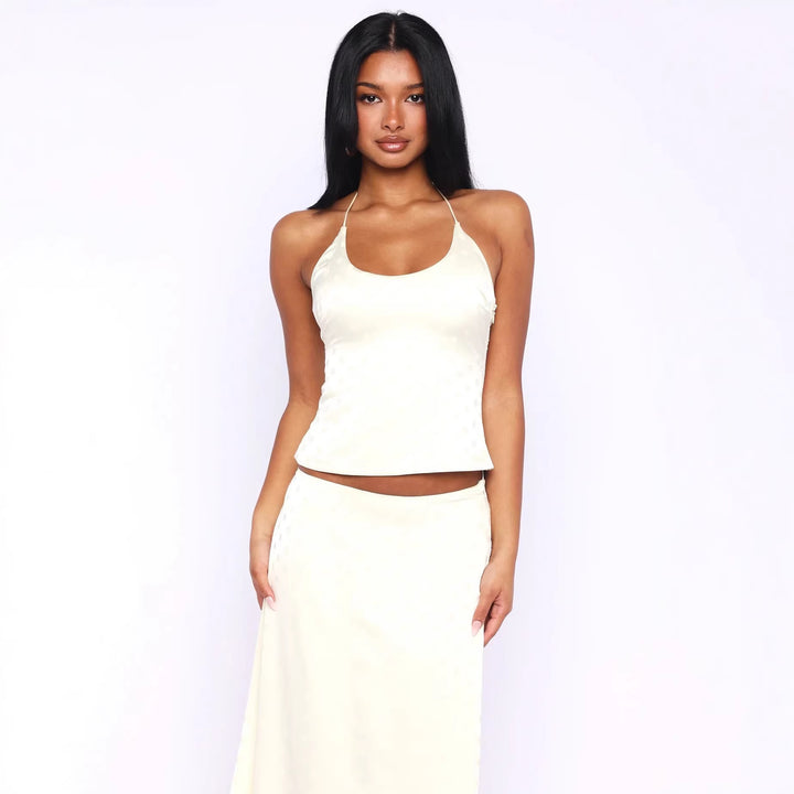 Ladies romantic top with off-shoulder design StylebySassy