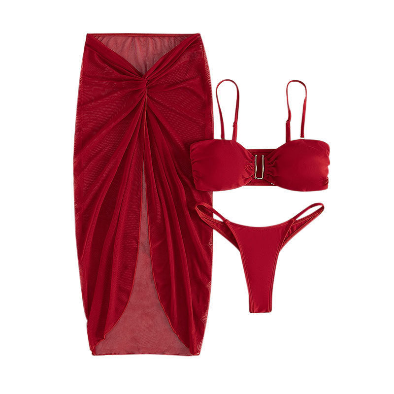 Women’s Bikini Set with fashionable wrap skirt StylebySassy