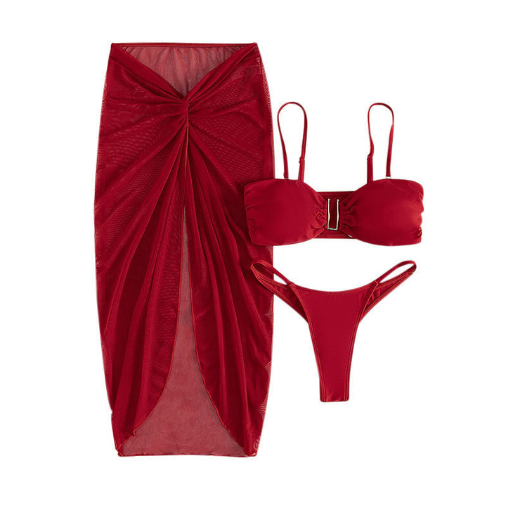 Women’s Bikini Set with fashionable wrap skirt StylebySassy