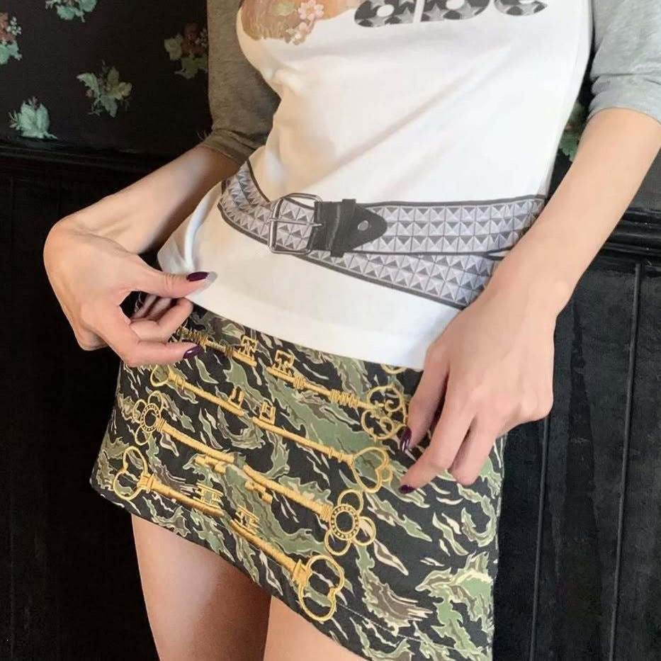 Women's mini skirt with unique key design StylebySassy