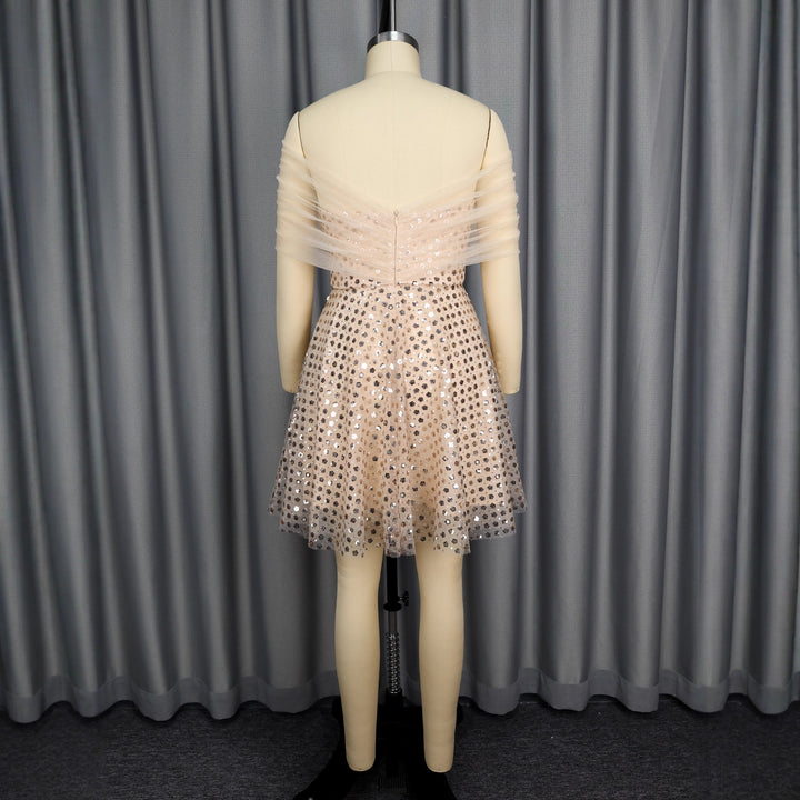 Ladies glamorous tulle dress with sparkling sequins StylebySassy
