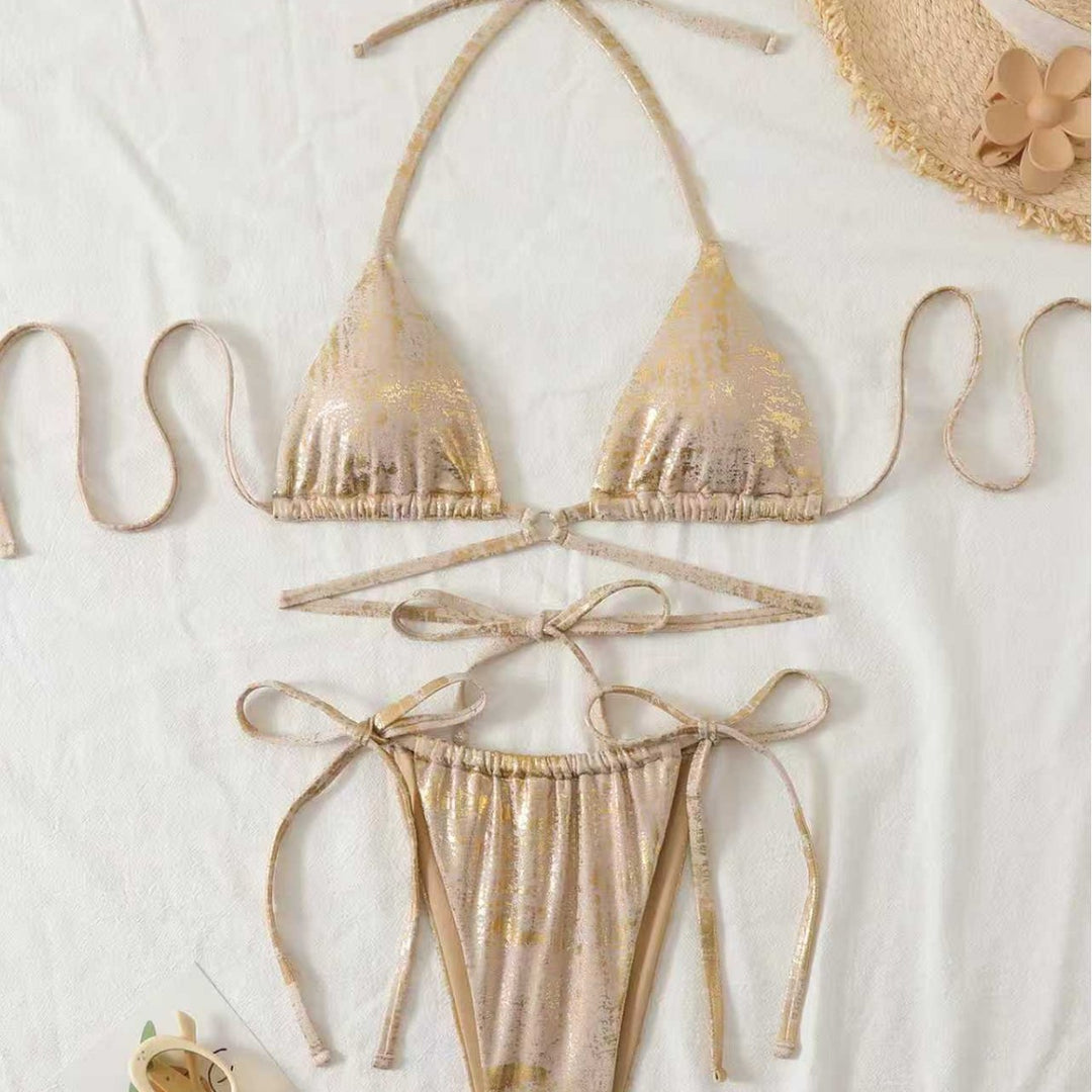 Women's triangle bikini with elegant knot design StylebySassy