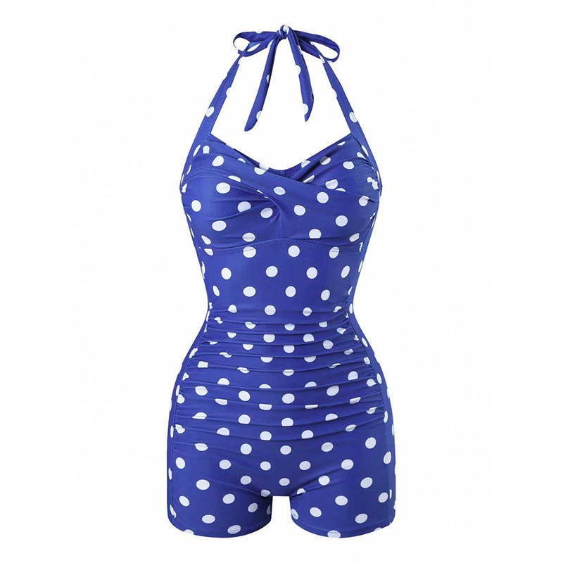 Women One-Piece Swimsuit with Trendy Wrap Design StylebySassy